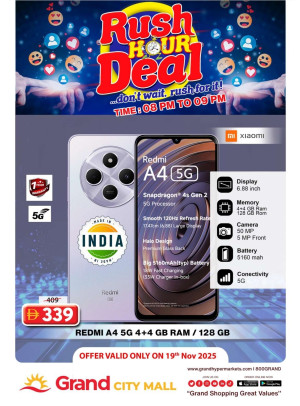 Rush Hour Deal - Grand City Mall
