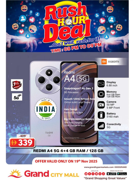 Rush Hour Deal - Grand City Mall