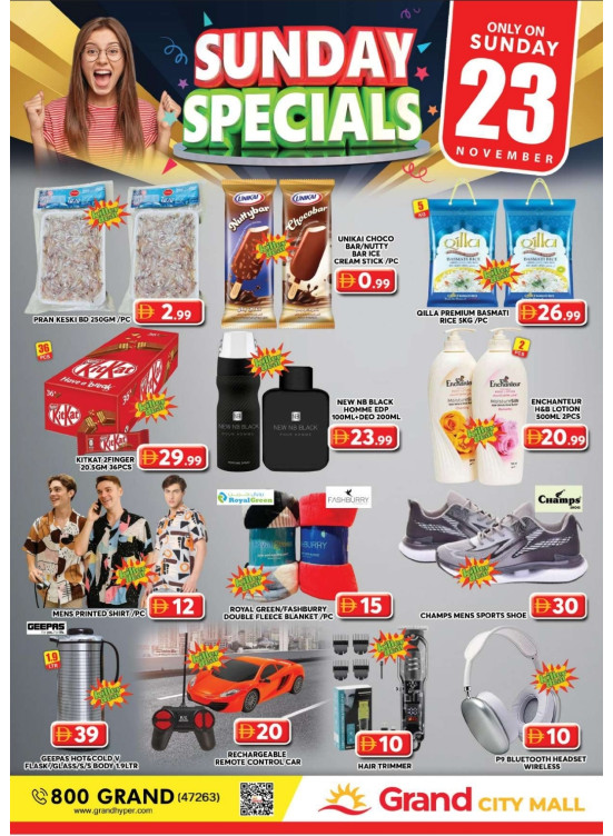 Sunday Specials - Grand City Mall