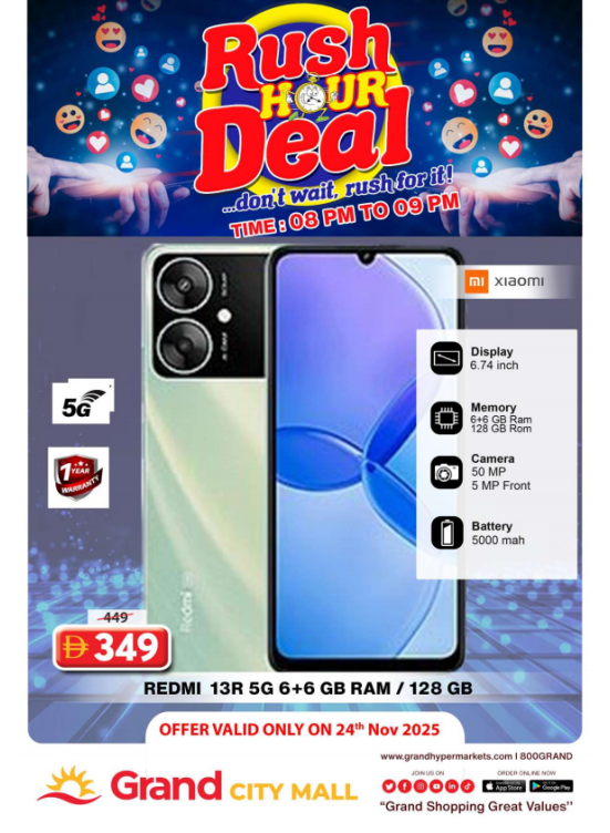Rush Hour Deal - Grand City Mall