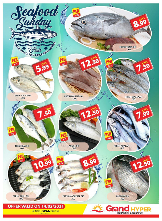 Seafood Sunday - Grand Hyper Muhaisnah