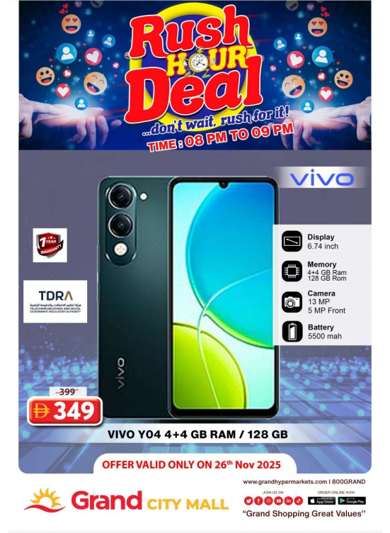 Rush Hour Deal - Grand City Mall