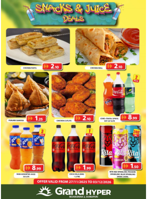 Snacks & Juice Deals - Grand Hyper Muhaisnah