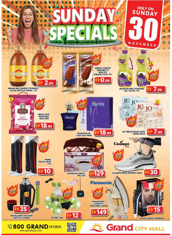 Sunday Specials - Grand City Mall