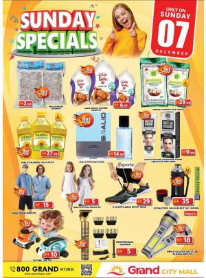 Sunday Specials - Grand City Mall