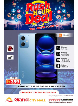Rush Hour Deal - Grand City Mall