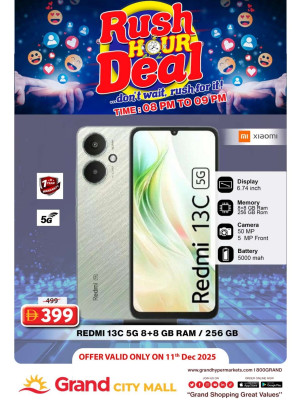 Rush Hour Deal - Grand City Mall
