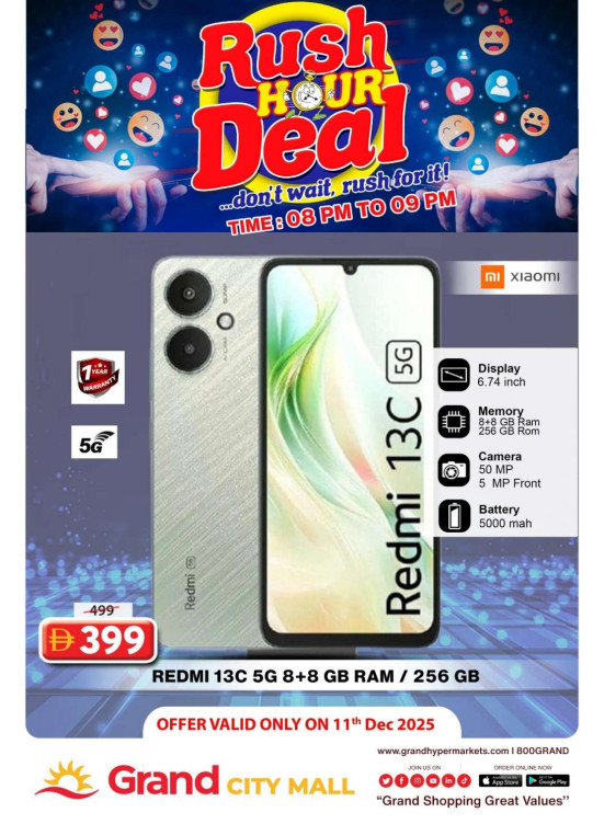 Rush Hour Deal - Grand City Mall