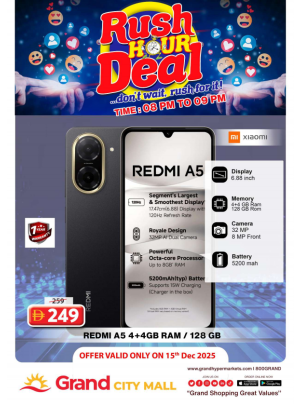 Rush Hour Deal - Grand City Mall
