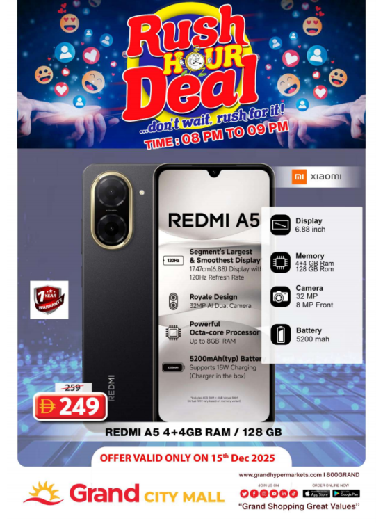Rush Hour Deal - Grand City Mall