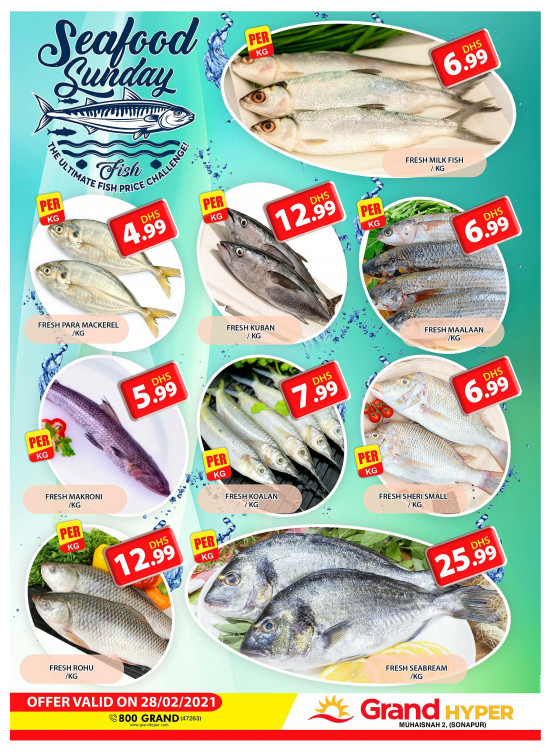 Seafood Sunday - Grand Hyper Muhaisnah