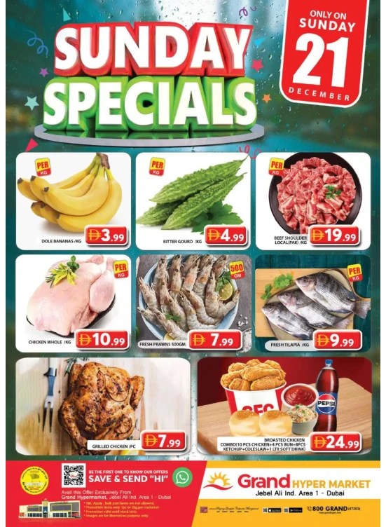 Sunday Specials - Grand Hypermarket Jebel Ali