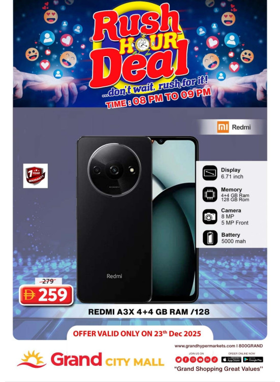 Rush Hour Deal - Grand City Mall