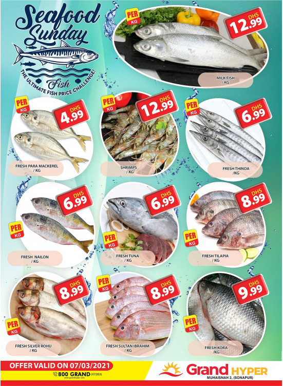 Seafood Sunday - Grand Hyper Muhaisnah