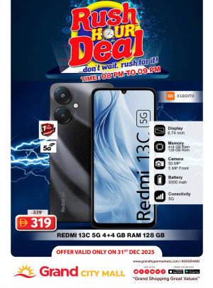 Rush Hour Deal - Grand City Mall