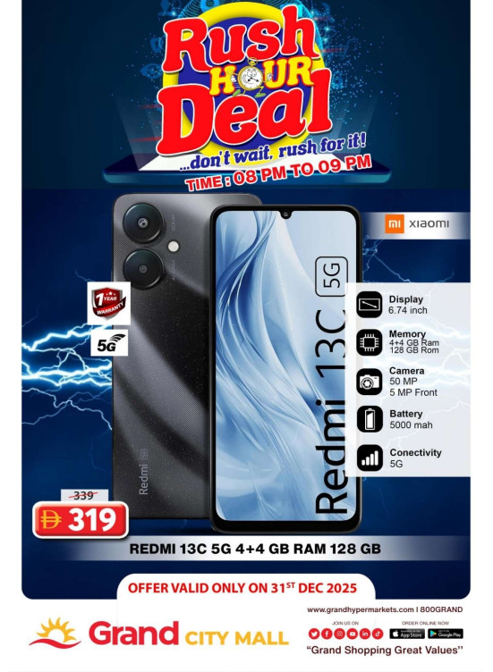 Rush Hour Deal - Grand City Mall