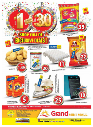 1 AED To 30 AED Deals - Grand Mini Mall