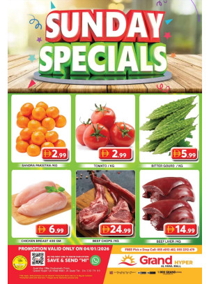 Sunday Specials - Grand Hyper Al Khail Mall