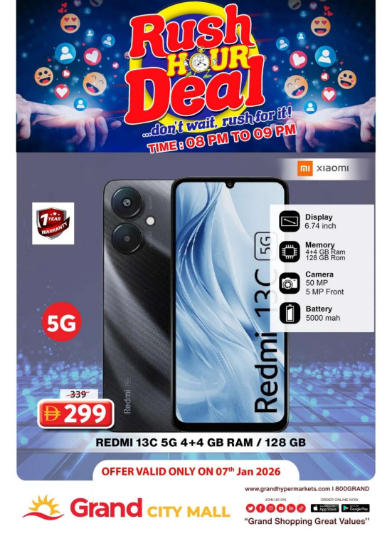 Rush Hour Deal - Grand City Mall