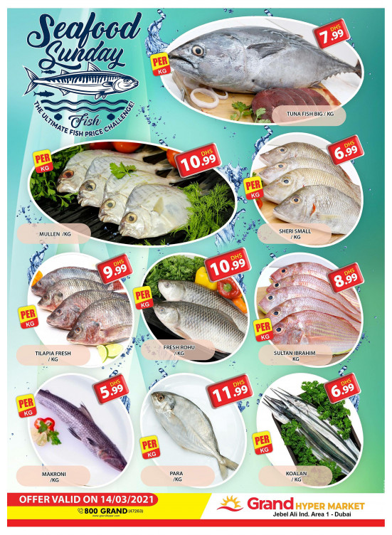 Seafood Sunday - Grand Hypermarket Jebel Ali