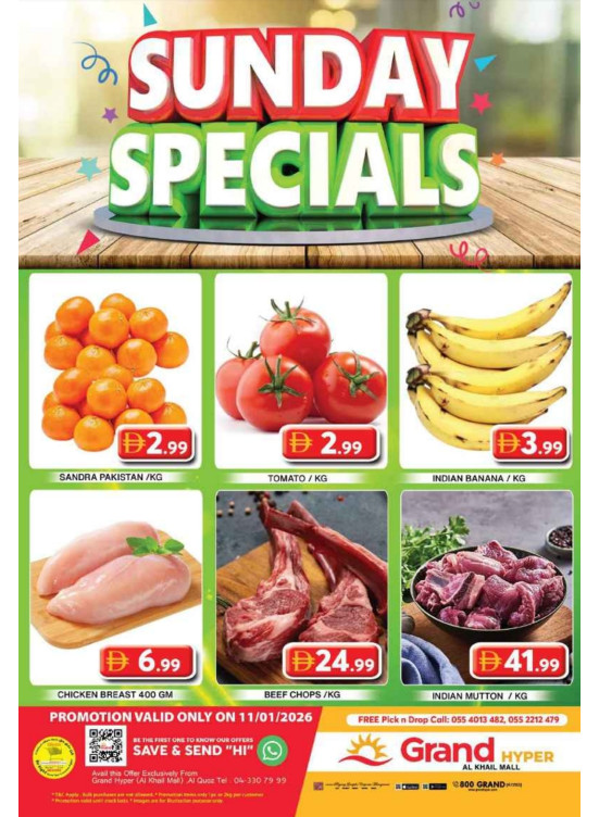 Sunday Specials - Grand Hyper Al Khail Mall