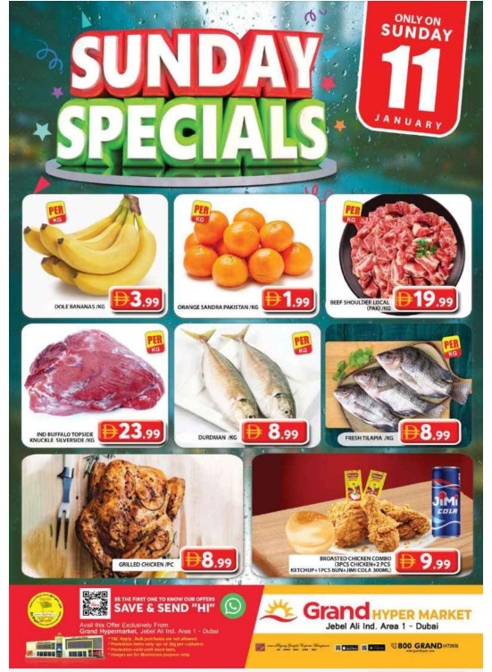 Sunday Specials - Grand Hypermarket Jebel Ali