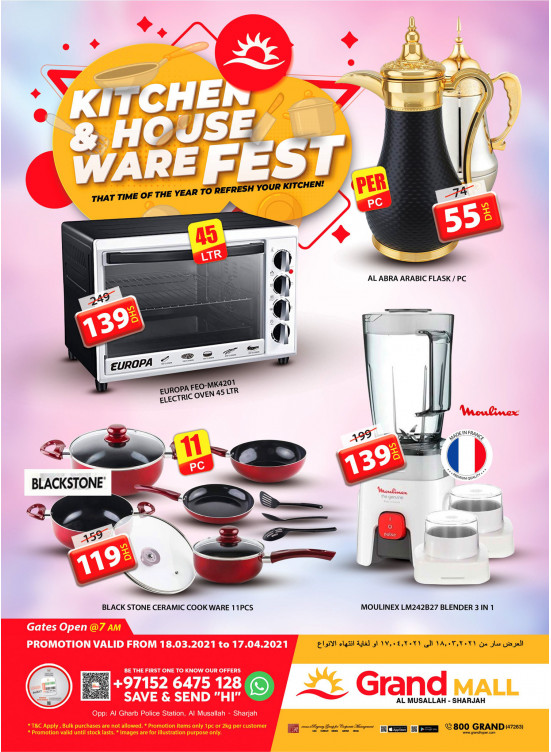 Kitchen & House Ware Festival - Grand Mall Sharjah