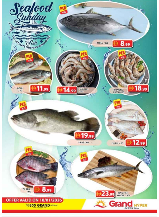 Seafood Sunday - Grand Hyper Al Khail Mall