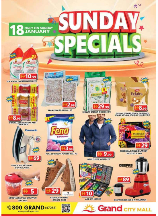 Sunday Specials - Grand City Mall