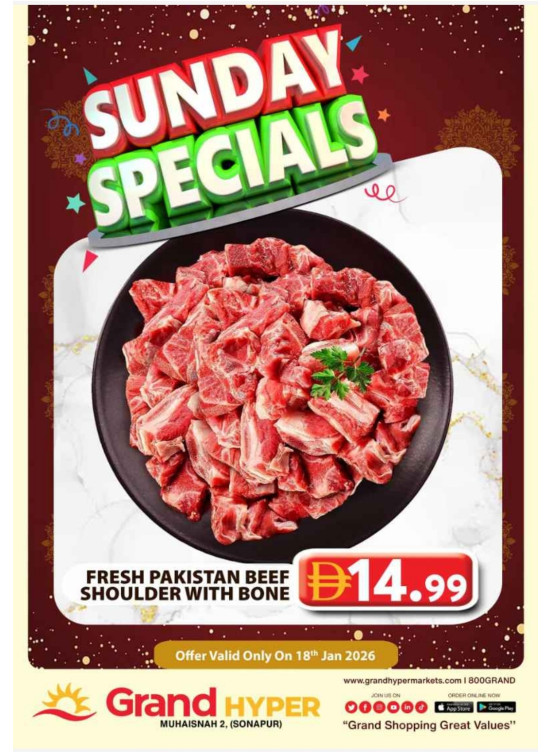 Sunday Specials - Grand Hyper Muhaisnah