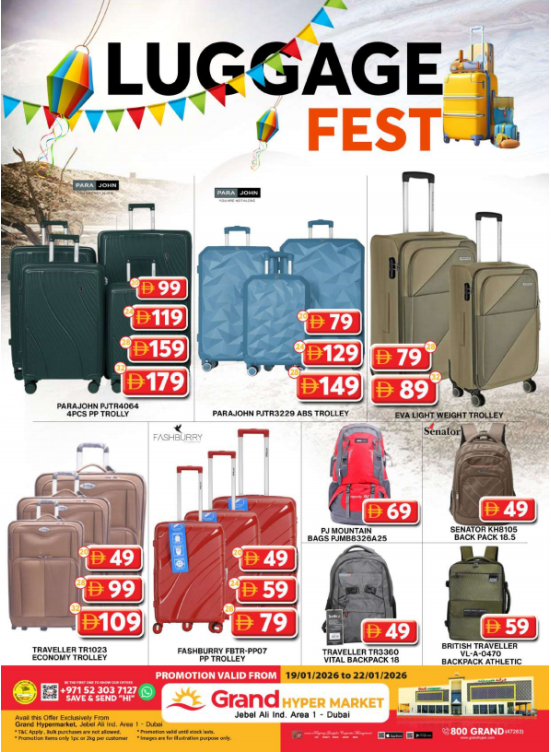 LUGGAGE Fest - Grand Hypermarket Jebel Ali