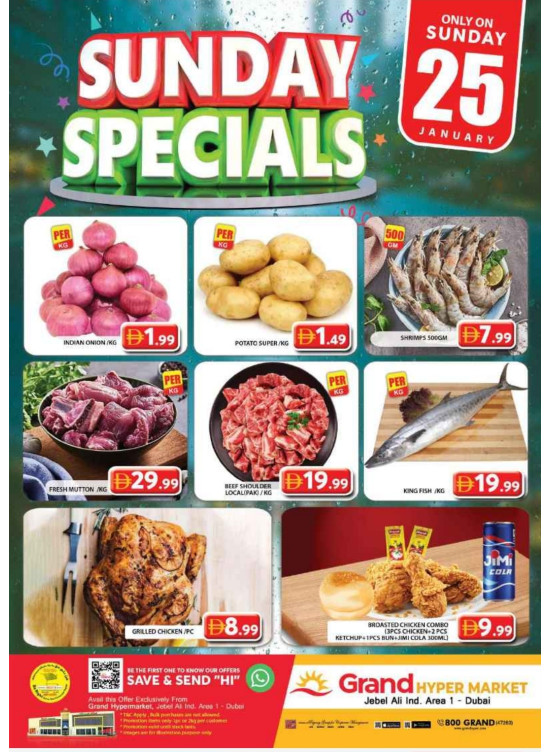 Sunday Specials - Grand Hypermarket Jebel Ali