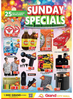 Sunday Specials - Grand City Mall