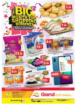 Big Month End Shopping Bonanza - Grand City Mall