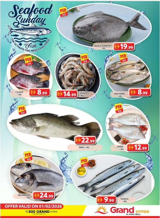 Seafood Sunday - Grand Hyper Al Khail Mall