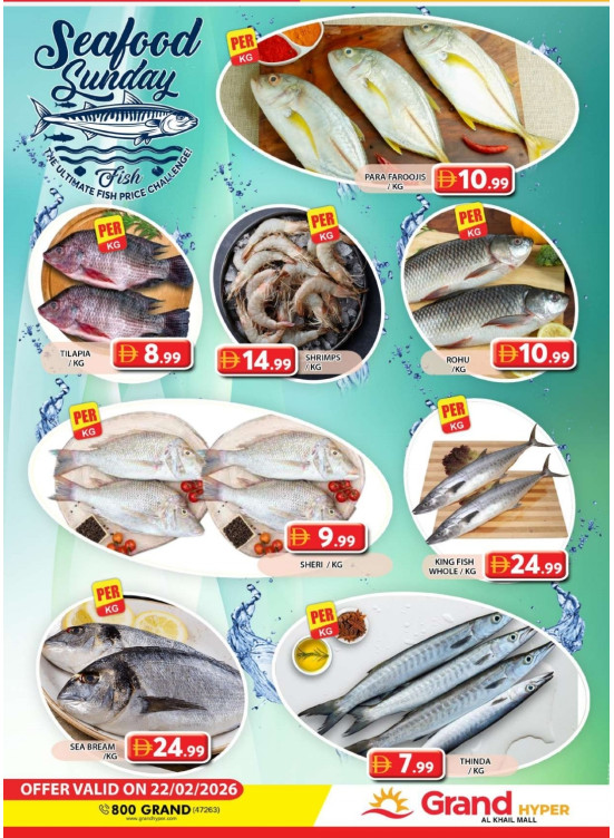 Seafood Sunday - Grand Hyper Al Khail Mall