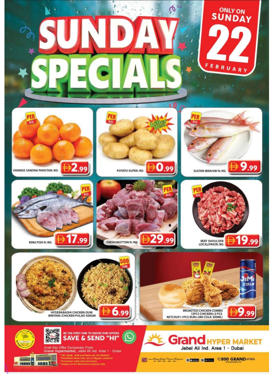 Sunday Specials - Grand Hypermarket Jebel Ali
