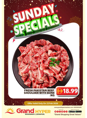Sunday Specials - Grand Hyper Muhaisnah