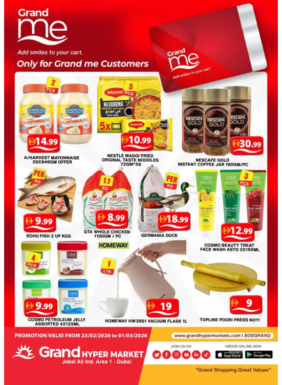 Grand Me Deals - Grand Hypermarket Jebel Ali
