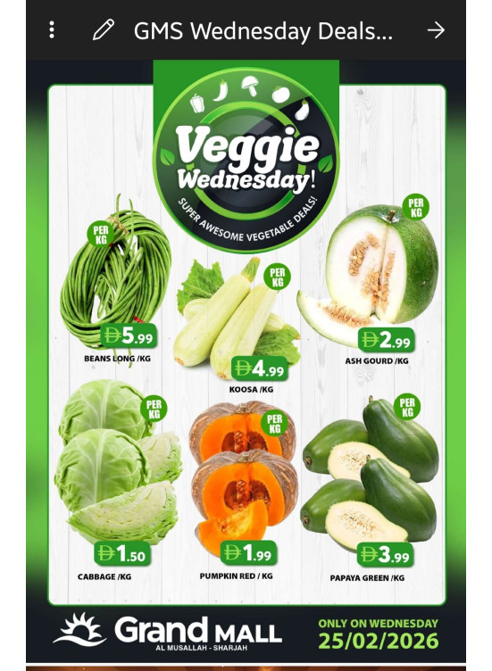 Veggie Wednesday - Grand Hyper Mall Sharjah
