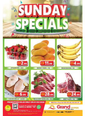Sunday Specials - Grand Hyper Al Khail Mall