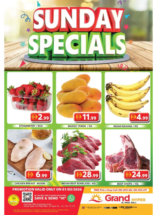 Sunday Specials - Grand Hyper Al Khail Mall