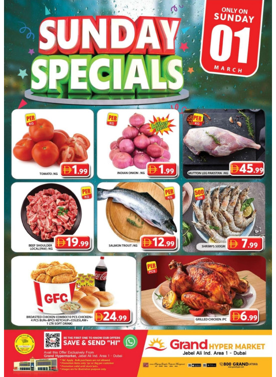 Sunday Specials - Grand Hypermarket Jebel Ali