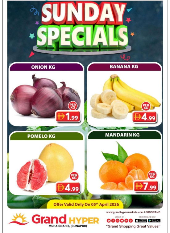 Sunday Specials - Grand Hyper Muhaisnah