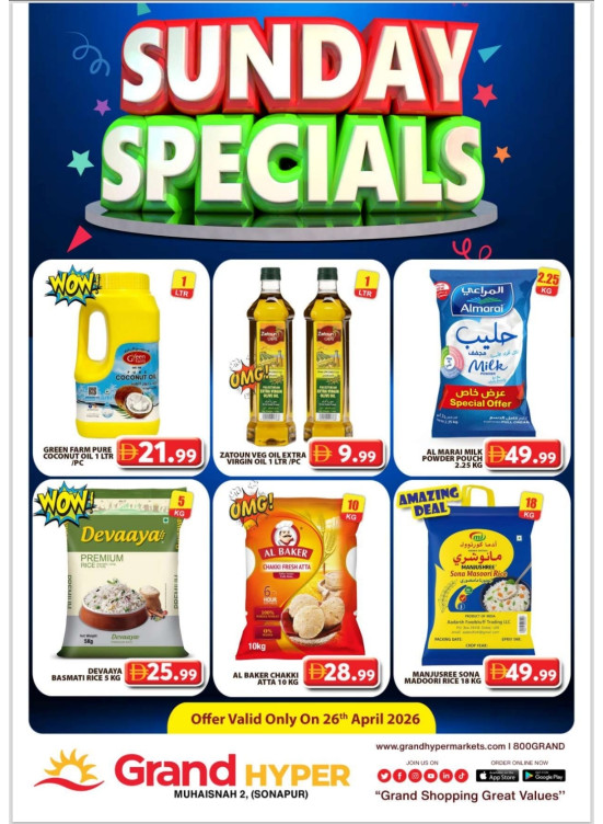 Sunday Specials - Grand Hyper Muhaisnah
