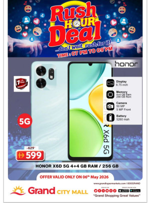 Rush Hour Deal - Grand City Mall
