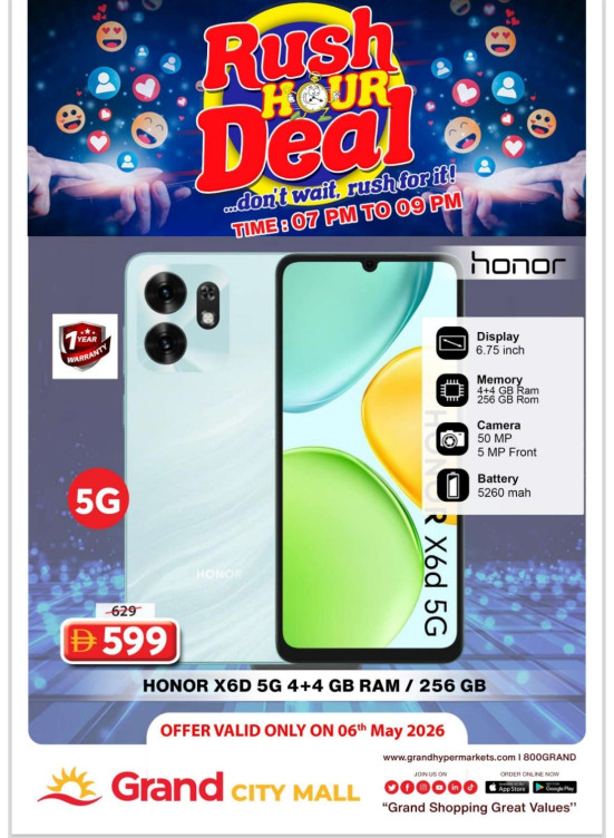 Rush Hour Deal - Grand City Mall