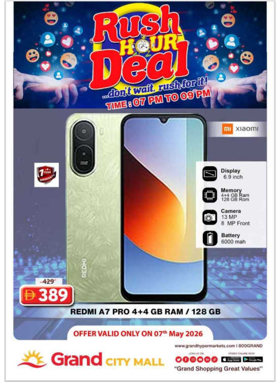 Rush Hour Deal - Grand City Mall