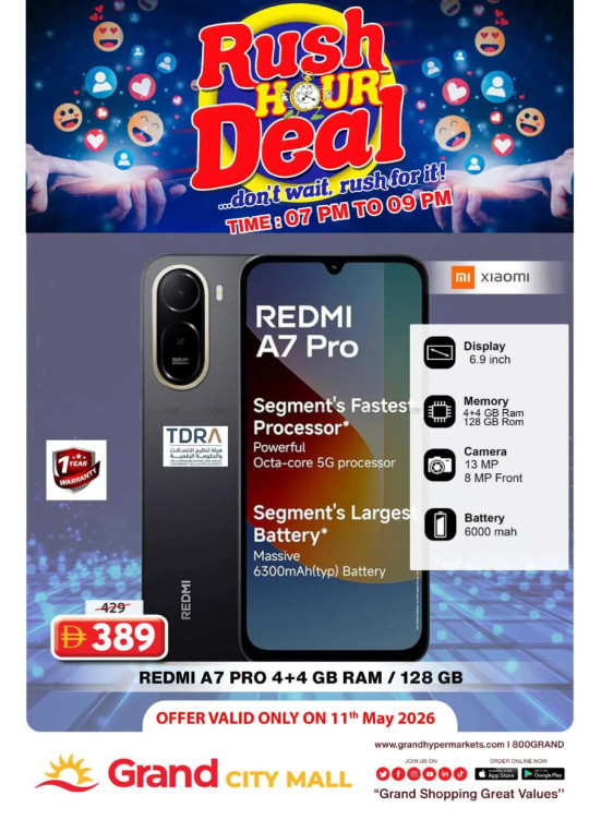 Rush Hour Deal - Grand City Mall