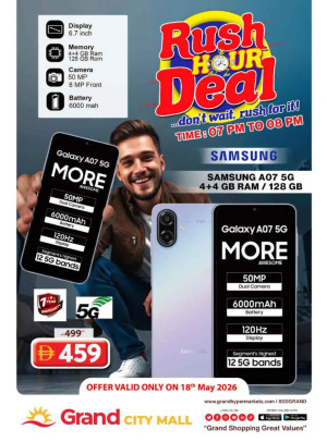 Rush Hour Deal - Grand City Mall